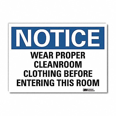 Notice Sign 7 in x 10 in Rflct Sheeting