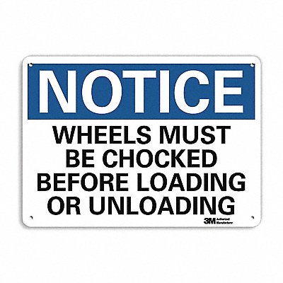 Notice Sign 7 in x 10 in Aluminum