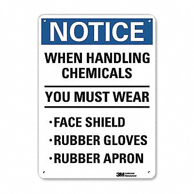 Notice Sign 10 in x 7 in Aluminum