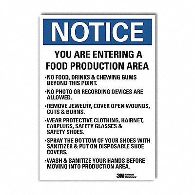 Notice Sign 14x10in Reflective Sheeting