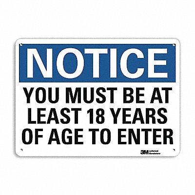 Notice Sign 7 inx10 in Plastic