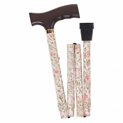 Folding Cane Standard 14 in Beige Floral