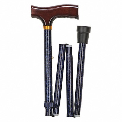 Folding Cane Standard 14 in H Blue Ice