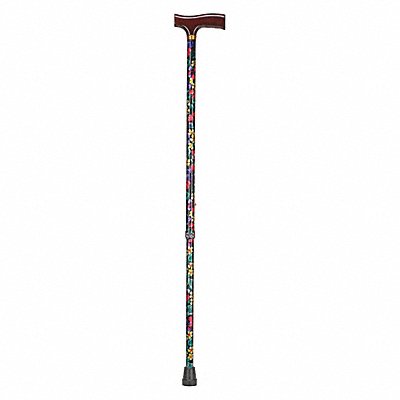 Adjustable Cane Derby-Top Wood Floral