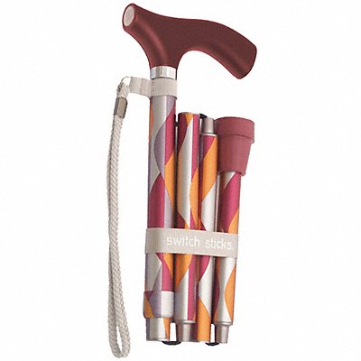 Walking Stick Single 12 in H Waves Wood