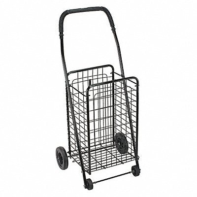 Folding Shopping Cart Black Four Wheeled