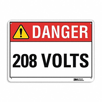 Danger Sign 10 in x 14 in Aluminum