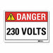 Danger Sign 5 in x 7 in Rflct Sheeting