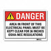 Danger Sign 5inx7in Reflective Sheeting
