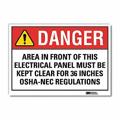 Danger Sign 10inx14in Reflctv Sheeting