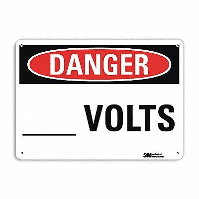 Danger Sign 10 in x 14 in Aluminum
