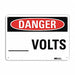 Danger Sign 10 in x 14 in Aluminum
