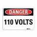 Danger Sign 10 in x 14 in Plastic