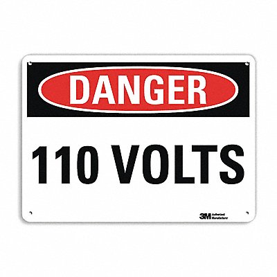 Danger Sign 10 in x 14 in Aluminum