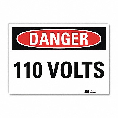 Danger Sign 7 in x 10 in Rflct Sheeting