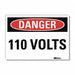 Danger Sign 7 in x 10 in Rflct Sheeting