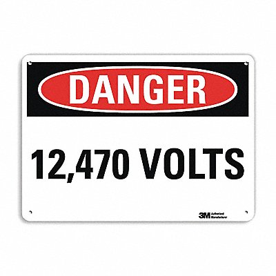 Danger Sign 10 in x 14 in Plastic