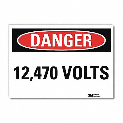 Danger Sign 5 in x 7 in Rflct Sheeting
