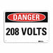 Danger Sign 7 in x 10 in Aluminum