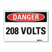 Danger Sign 10 in x 14 in Rflct Sheeting