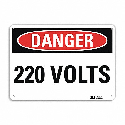 Danger Sign 10 in x 14 in Plastic