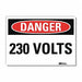 Danger Sign 5 in x 7 in Rflct Sheeting