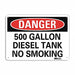 Danger Sign 10 inx14 in Aluminum
