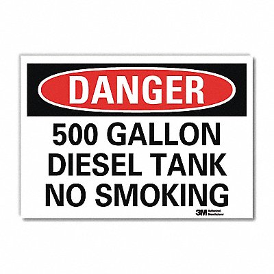 Danger No Smoking Sign 7x10in Reflective