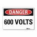 Danger Sign 7 in x 10 in Rflct Sheeting