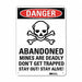 Danger Sign 10 in x 7 in Plastic