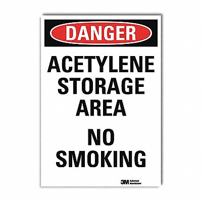 Danger Sign 14 in x 10 in Rflct Sheeting