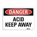 Danger Sign 7 in x 10 in Aluminum