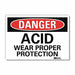 Danger Sign 10inx14in Reflctv Sheeting