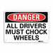 Danger Sign 7 in x 10 in Aluminum