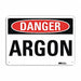 Danger Sign 7 in x 14 in Aluminum