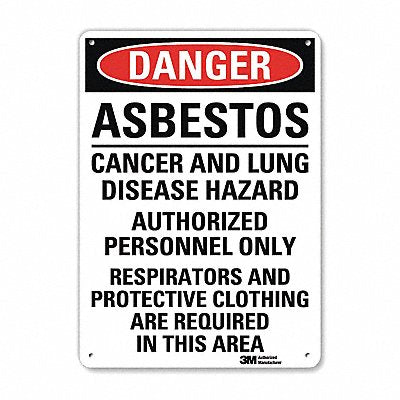 Danger Sign 10 in x 7 in Aluminum