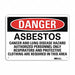 Danger Sign 10 inx14 in Plastic