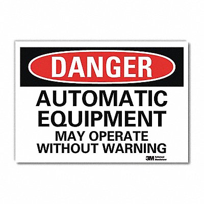 Danger Sign 7 in x 10 in Rflct Sheeting