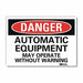 Danger Sign 5inx7in Reflective Sheeting