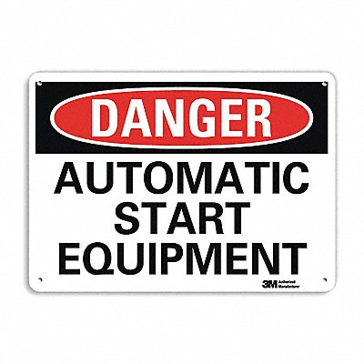 Danger Sign 10 inx14 in Plastic