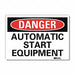 Danger Sign 10 in x 14 in Rflct Sheeting