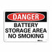 Danger Sign 7 in x 10 in Plastic