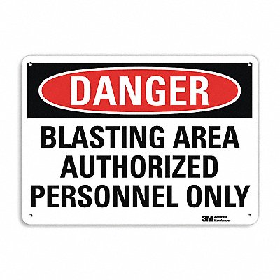 Danger Sign 7 in x 10 in Aluminum