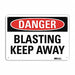 Danger Sign 7 in x 10 in Plastic