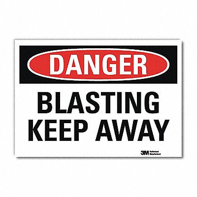 Danger Sign 5 in x 7 in Rflct Sheeting