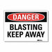 Danger Sign 5 in x 7 in Rflct Sheeting
