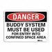 Danger Sign 7 in x 10 in Aluminum