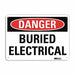 Danger Sign 7 in x 14 in Aluminum
