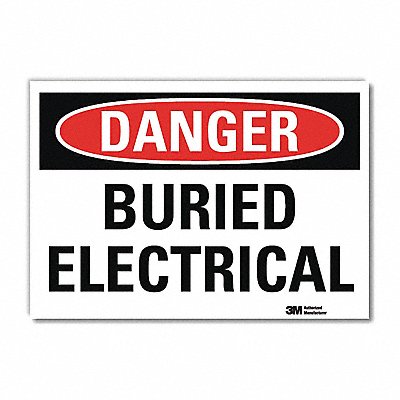 Danger Sign 10 in x 14 in Rflct Sheeting