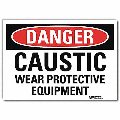 Danger Sign 5 in x 7 in Rflct Sheeting